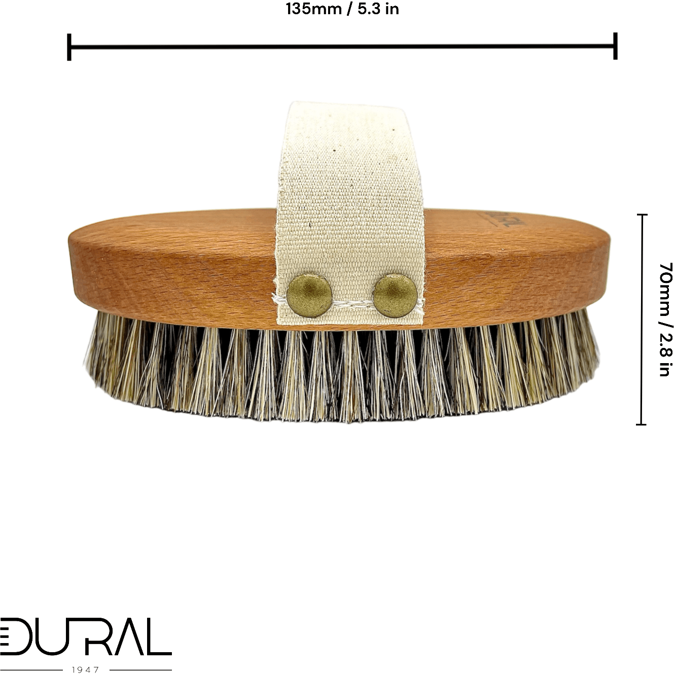 Dural Beech wood wellness brush with horse hair and Tampico fiber