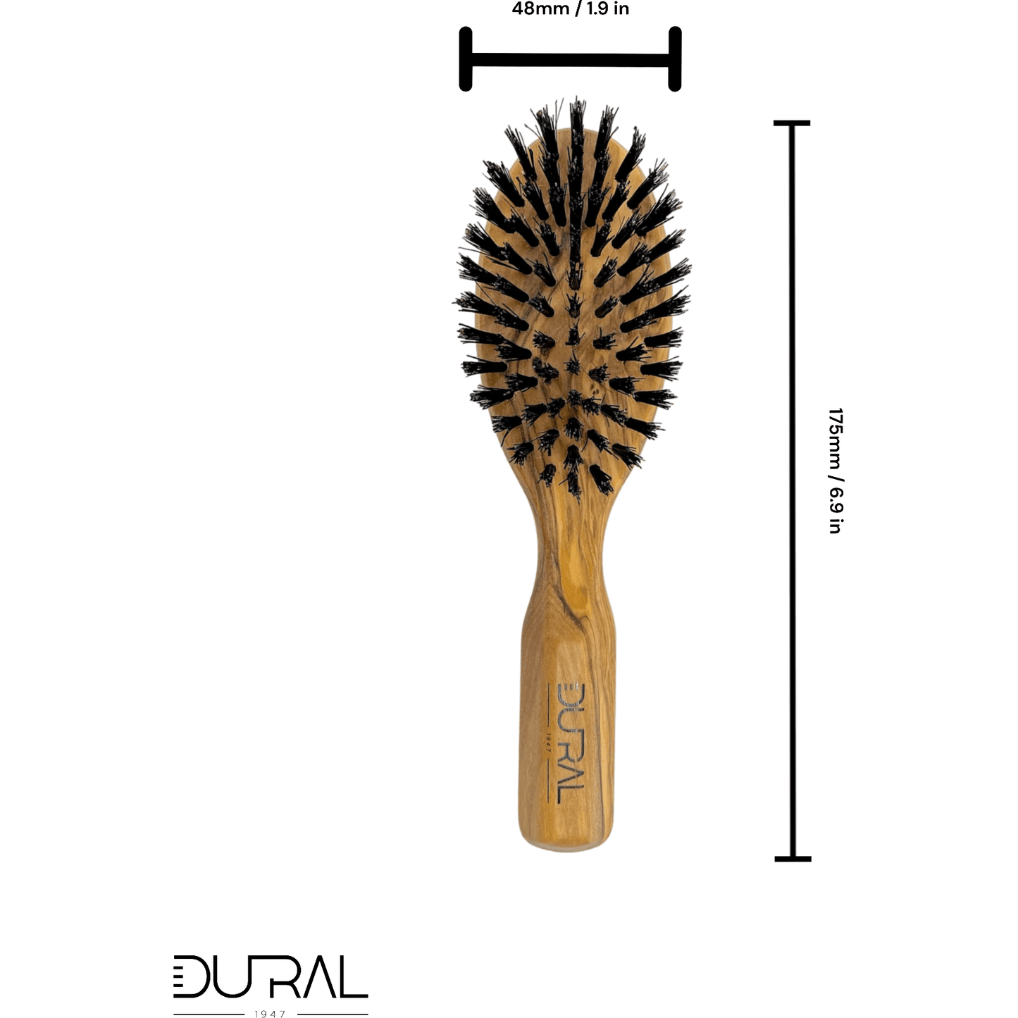Dural Olive wood hair brush with boar bristles - 7 rows