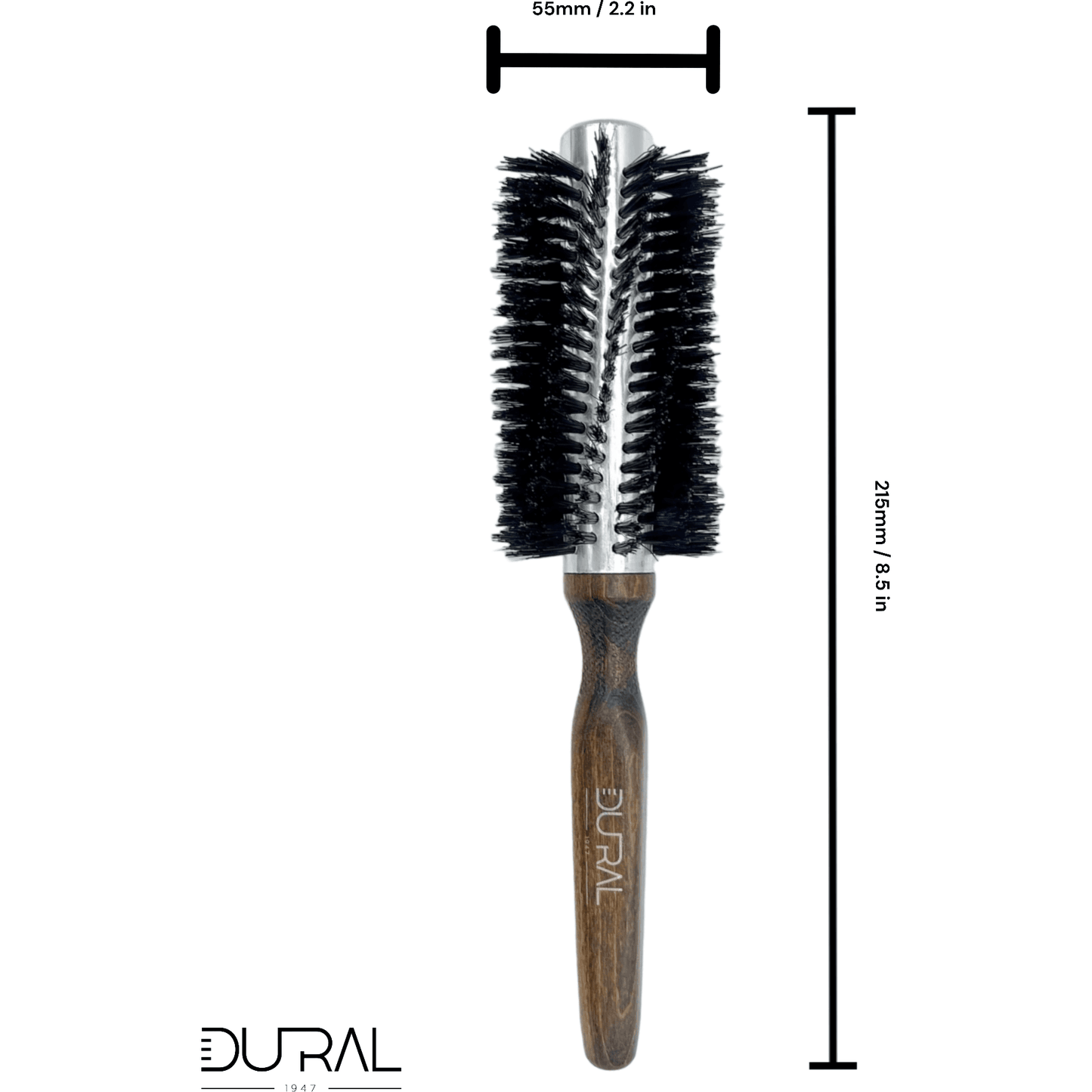 Dural Beech wood quick-styler hair brush with boar bristles - 12 rows