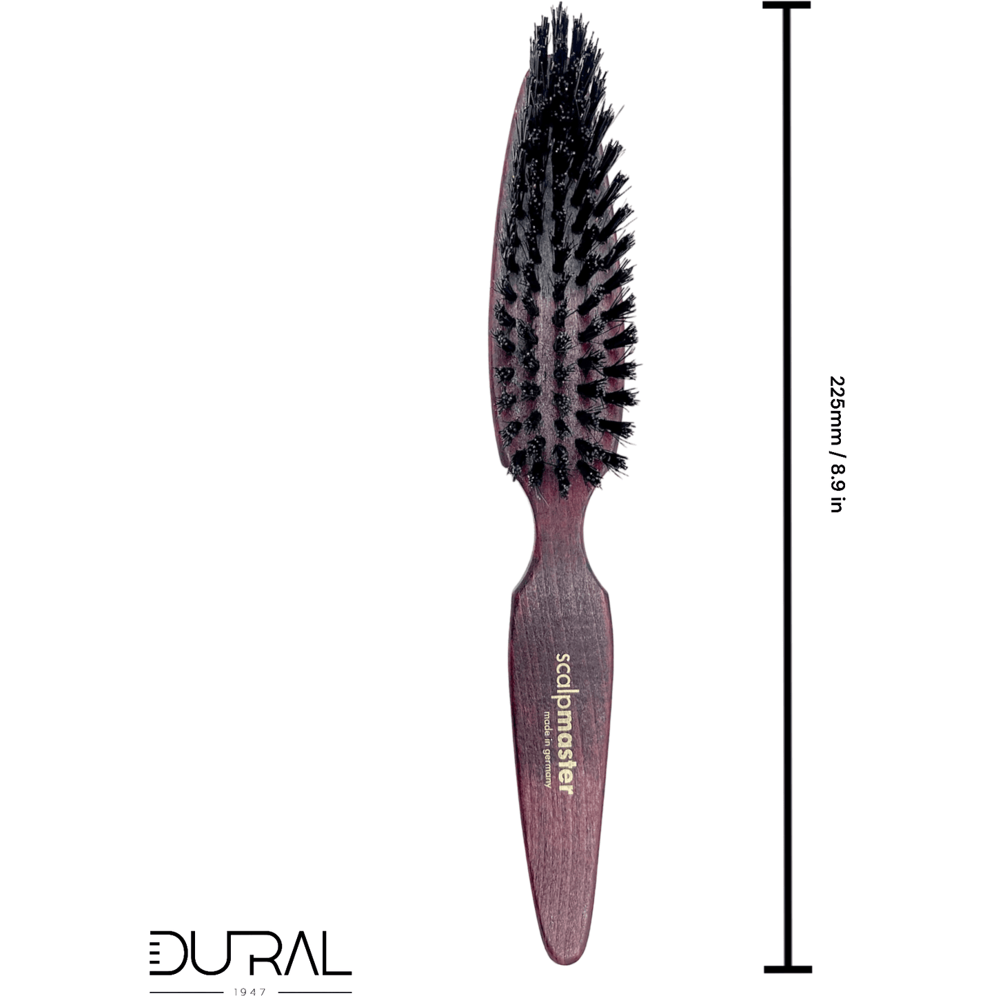 Dural Beech wood scalp master hair brush with boar and nylon bristles