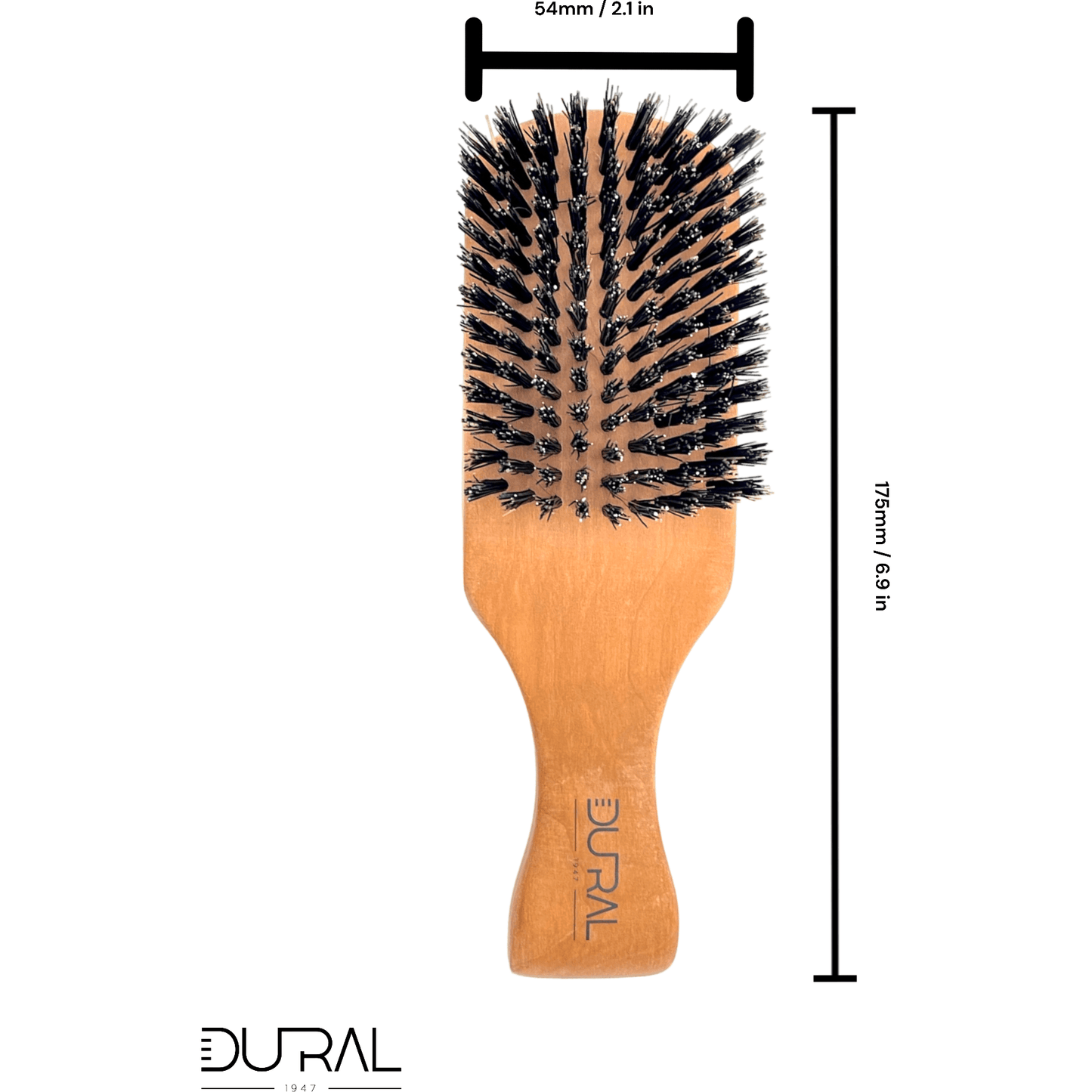 Dural Pear wood men's brush with wild boar bristles