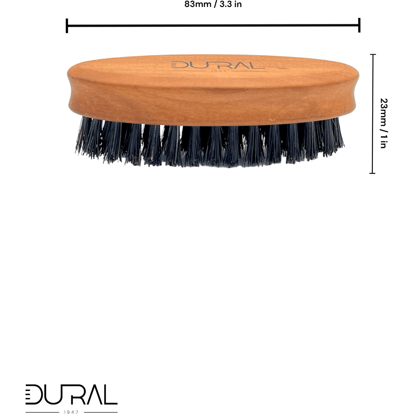 Dural Pear wood beard brush with soft natural bristles