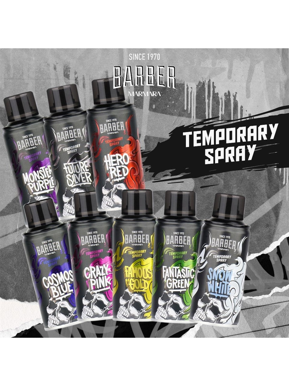 Marmara Barber Hair Color Spray - Fantastic Green 5.07 oz