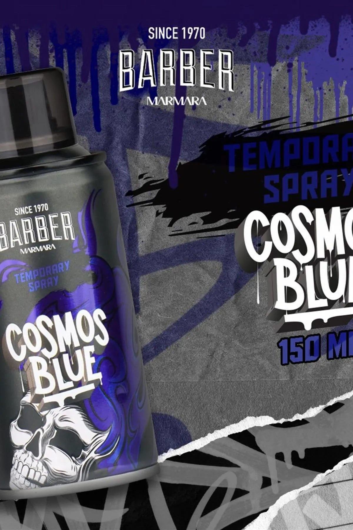 Marmara Barber Hair Color Spray, Cosmos Blue 5.07 oz