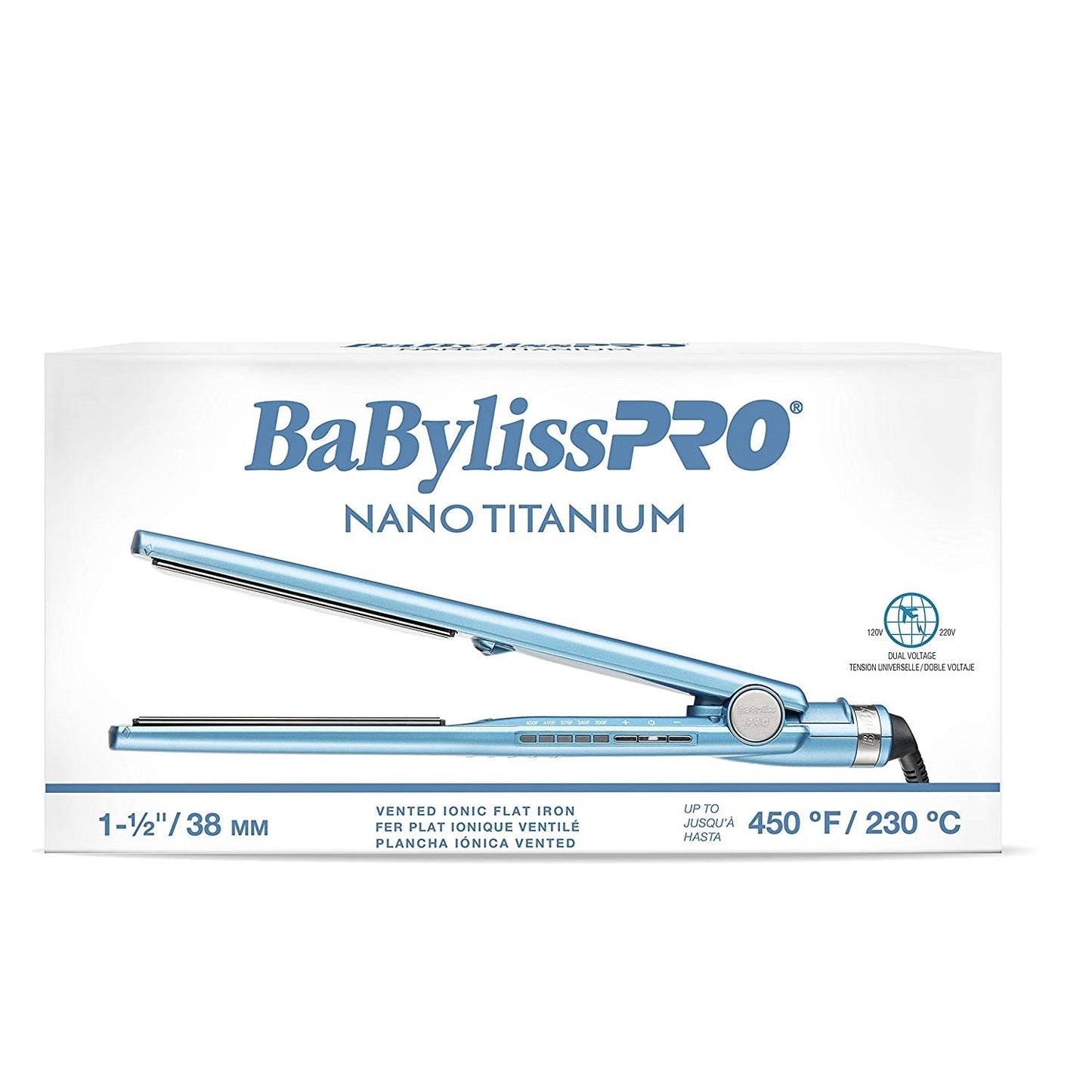 BaBylissPRO® Nano Titanium 1½" Vented Ionic Flat Iron