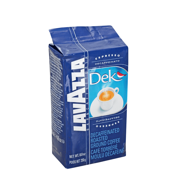 Dek Espresso Decaffeinated Roast Ground Coffee by Lavazza for Unisex - 8.8 oz Coffee