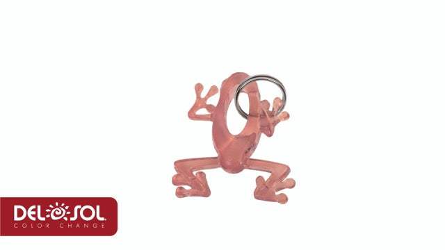 Color-Changing Key Chain - Frog Orange by DelSol for Unisex - 1 Pc Keychain