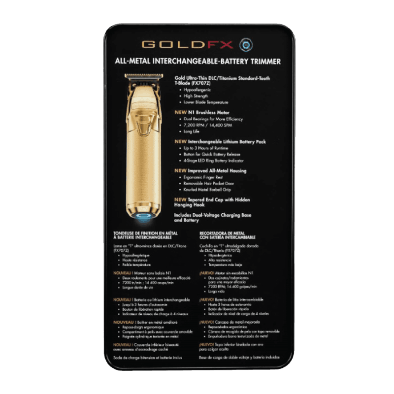 BabylissPro GoldFX FXONE Trimmer Limited edition (With Charging Base)