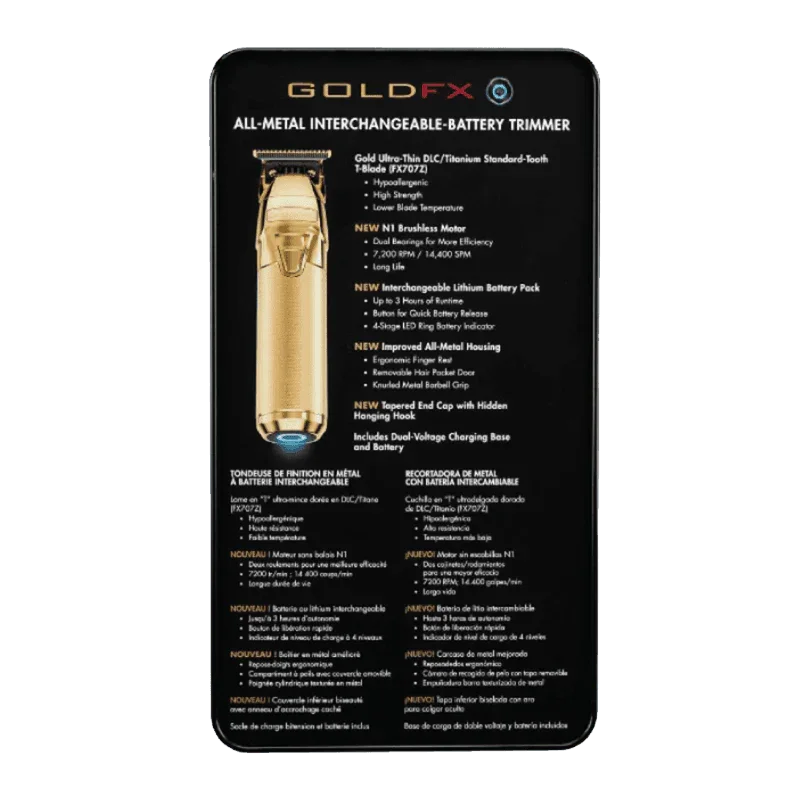BaByliss Pro GoldFX FXONE Trimmer Limited edition (With Charging Base)