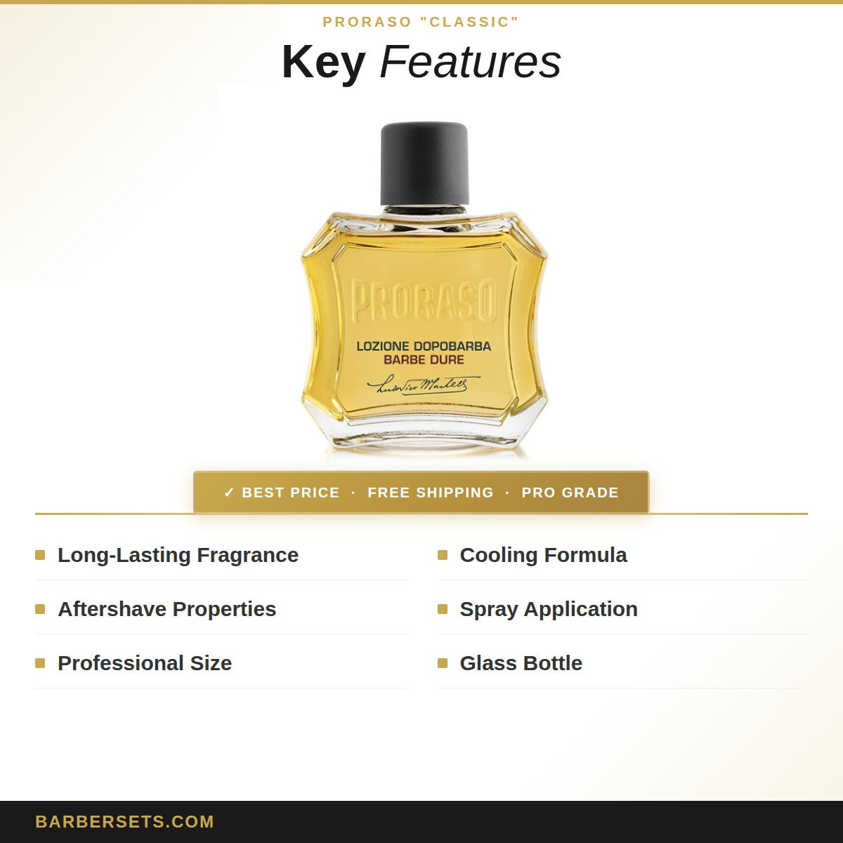 PRORASO "CLASSIC" Proraso Aftershave Lotion Red 100ml