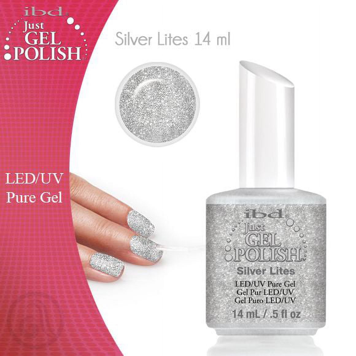 Ibd Just Gel Polish 0.5 Fl Oz Silver Lites