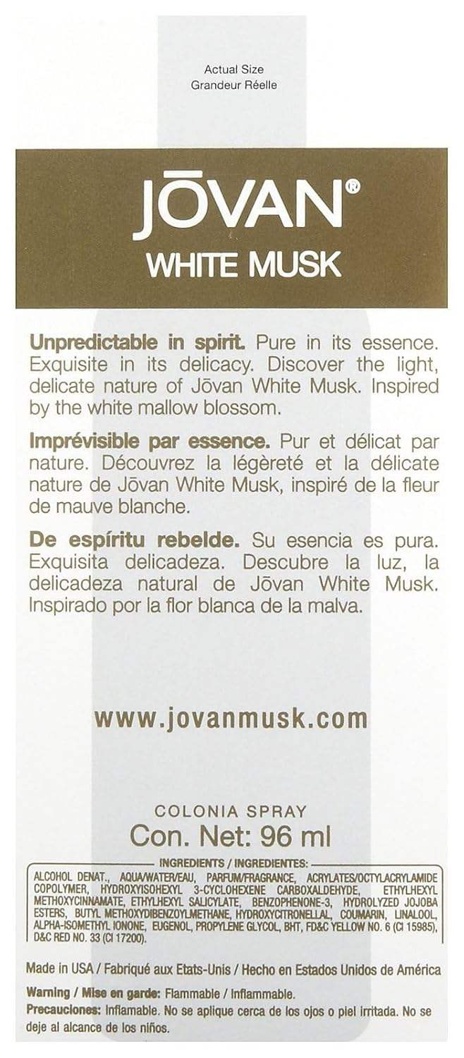 Jovan White Musk by Jovan for Women - 3.25 oz Cologne Spray