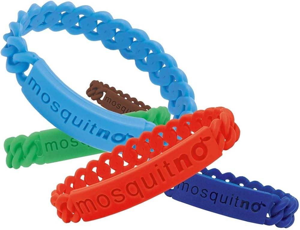 Get Connected Citronella Bracelet Set by Mosquitno for Kids - 3 Pc Bracelet Light Blue, Pink, Blue