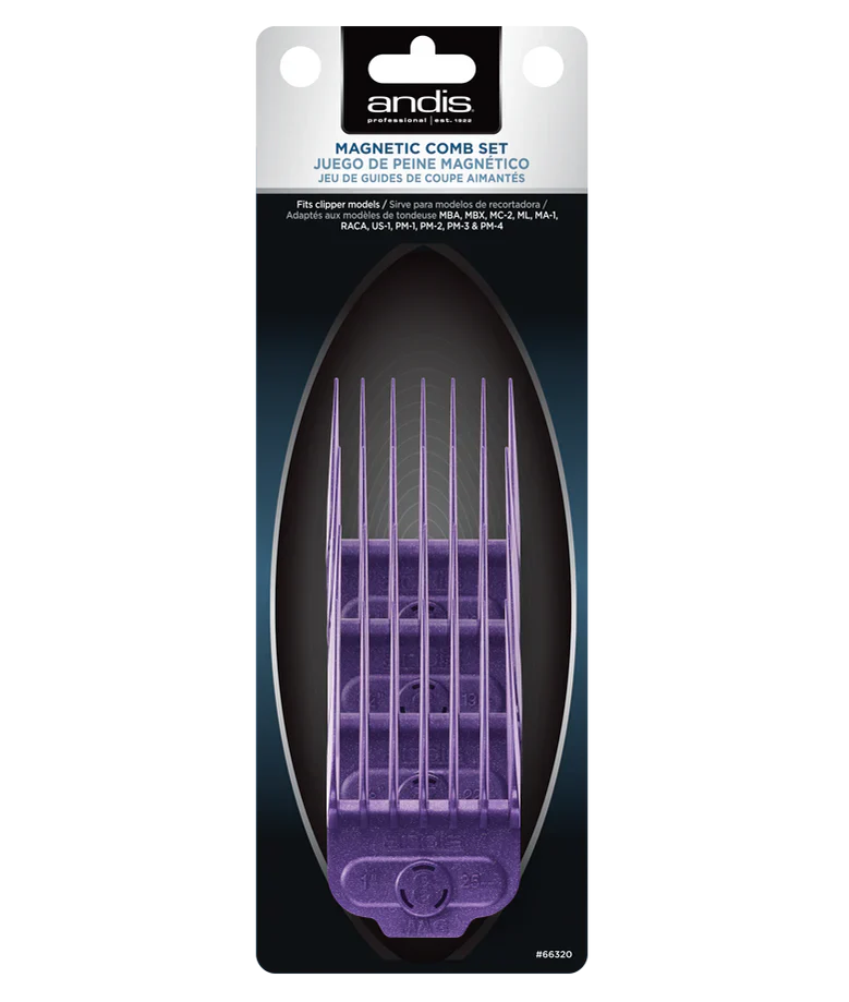 Andis Single Magnetic Comb Set - Large (4 pcs)
