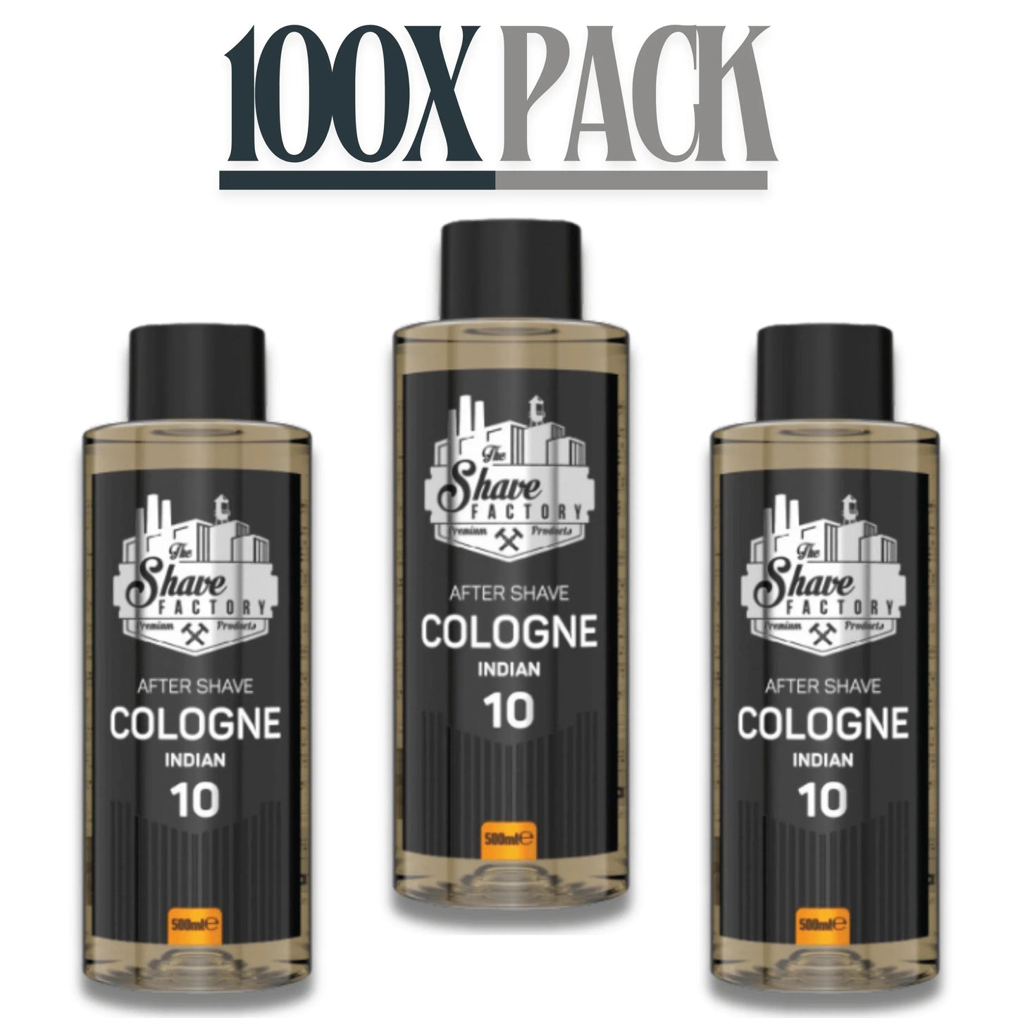The Shave Factory After Shave Cologne 10 Indian 500ml / 16.9 oz Multipack