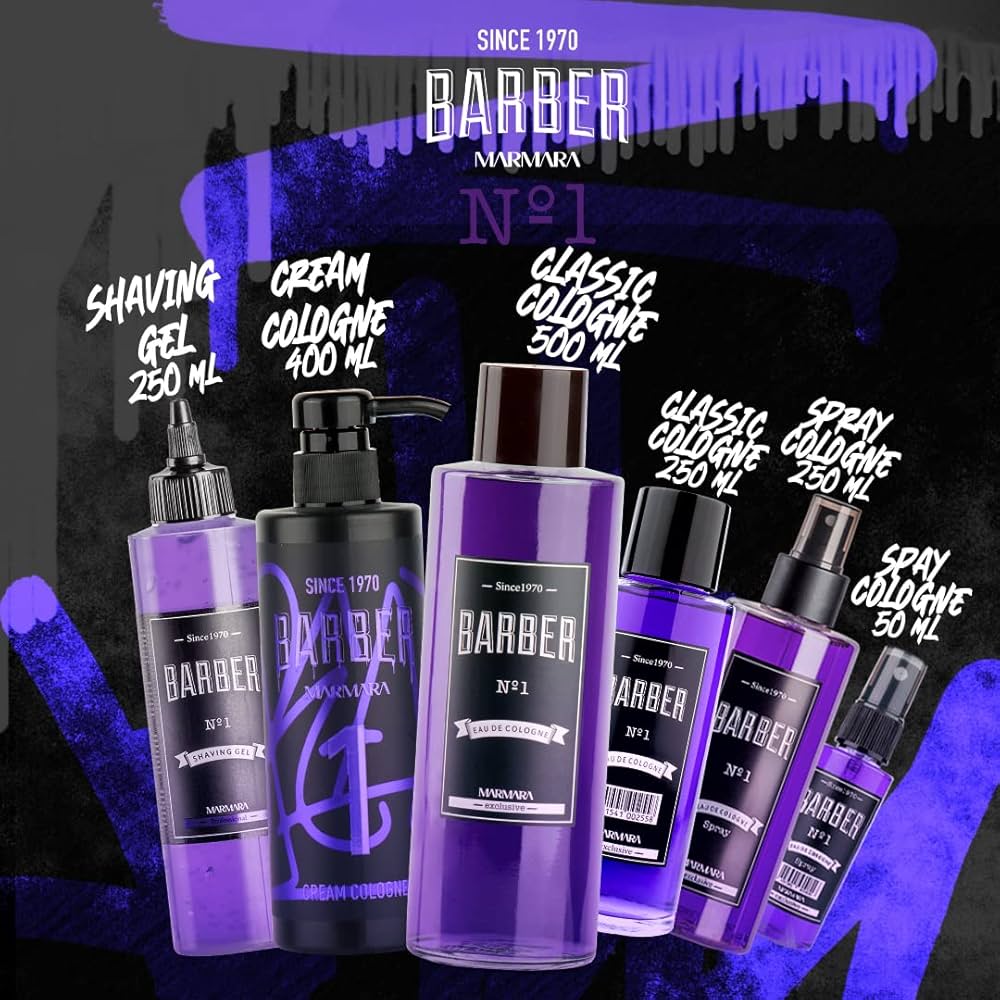 Marmara Barber Aftershave Cologne No.1 & No.2 -16.9 oz Combo - 6 pcs