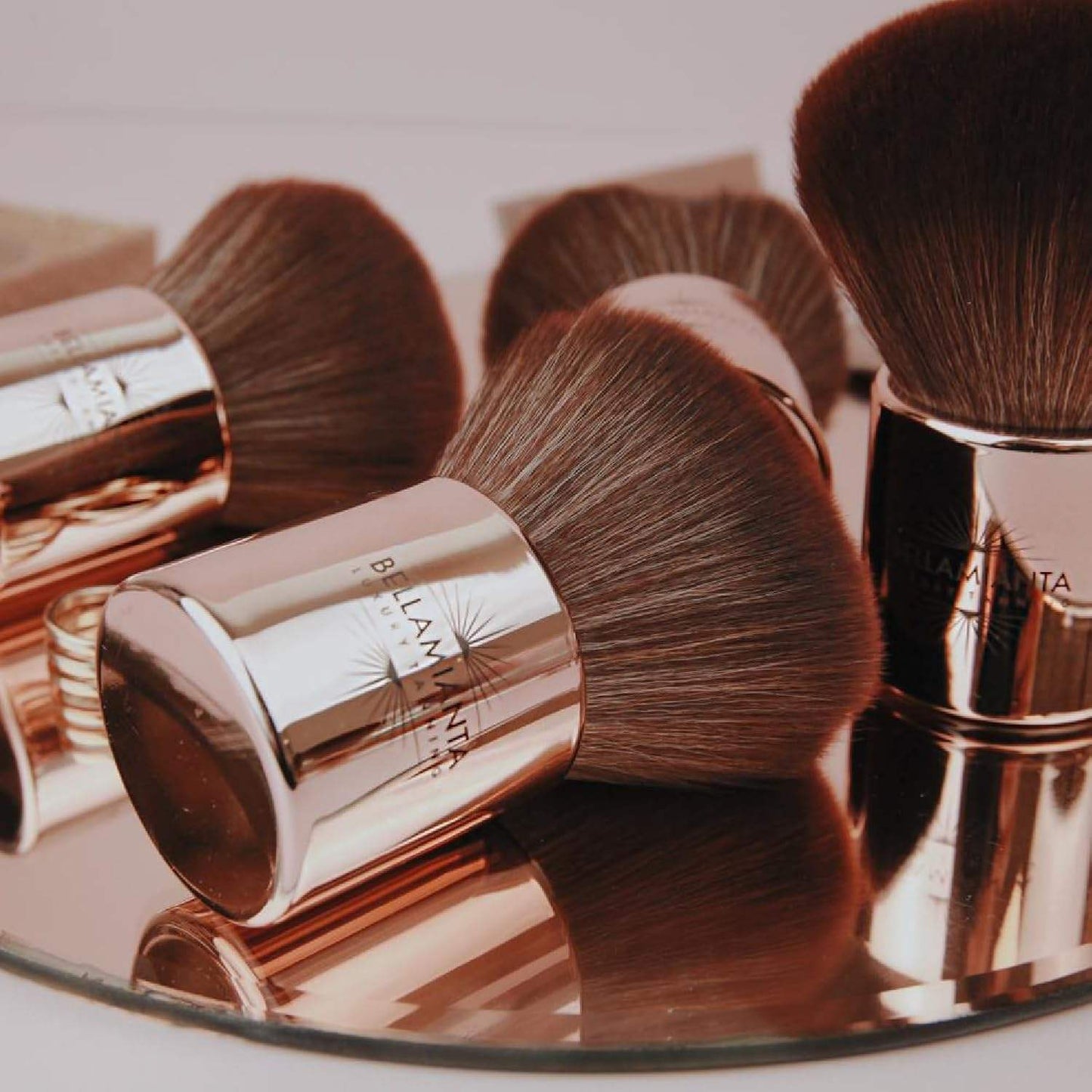 Large Kabuki Bronzing Brush by Bellamianta for Women - 1 Pc Brush