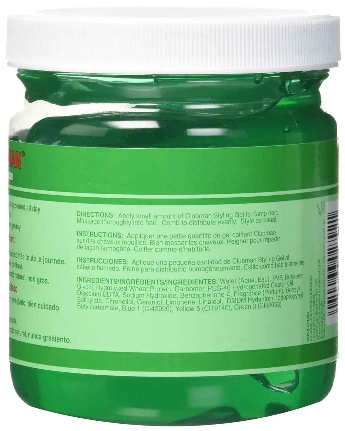 Clubman Regular Styling Gel 473ml / 16 oz