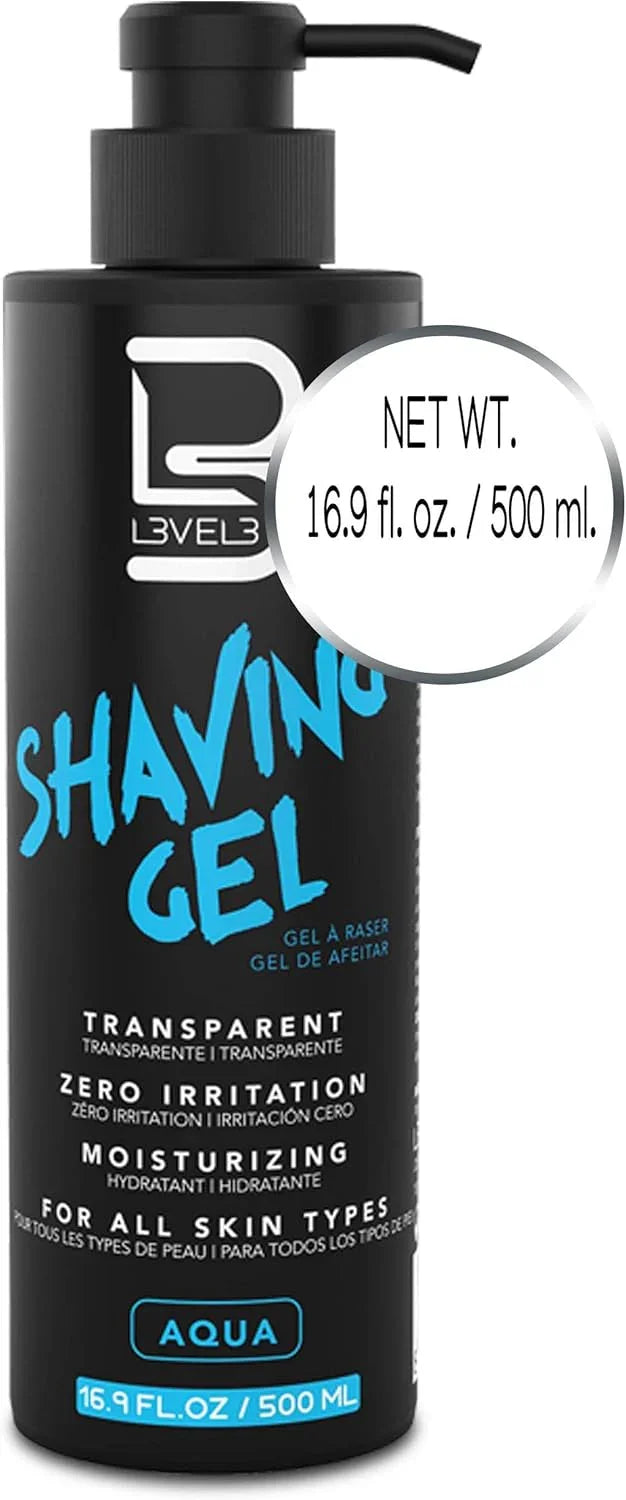 L3VEL3 Shaving Gel Aqua 500ml / 16.9 oz