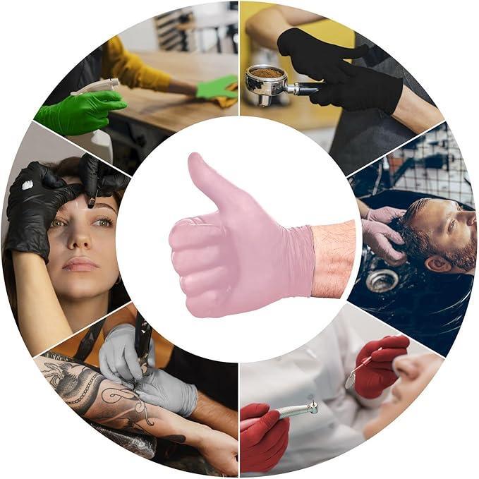 L3VEL3 Professional Nitrile Gloves Pink - 100 ct