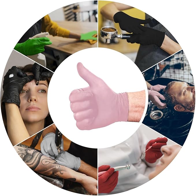 L3VEL3 Professional Nitrile Gloves Pink - 100 ct