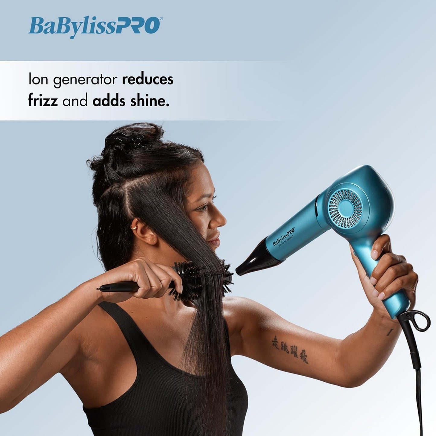 BaBylissPRO Nano Titanium Pistol-Grip Dryer & Ultra-Thin Straightening Iron Set