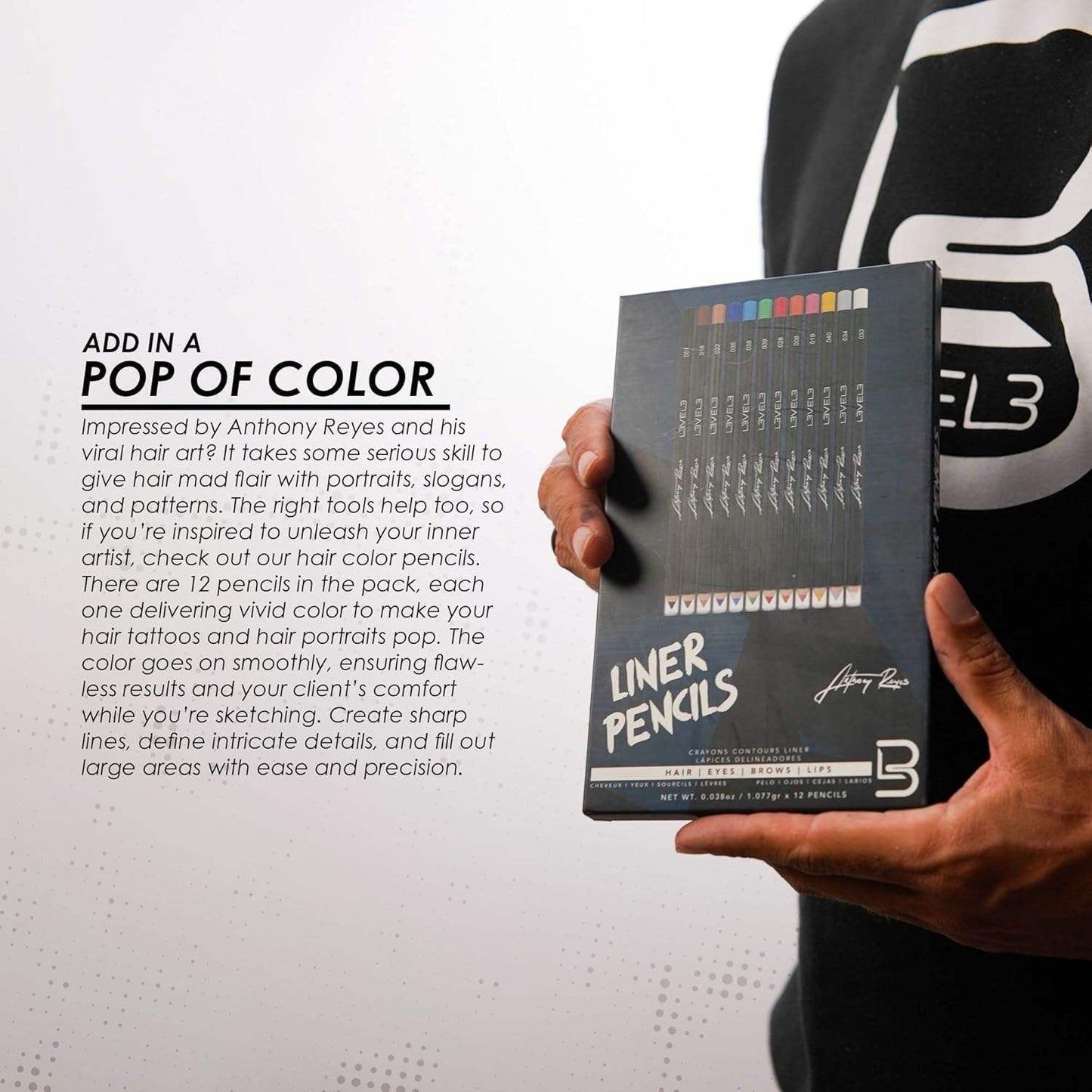 Level3 Lv3 - 12Pk Liner Pencils Assorted Colors 3-ep1001As-12Pk