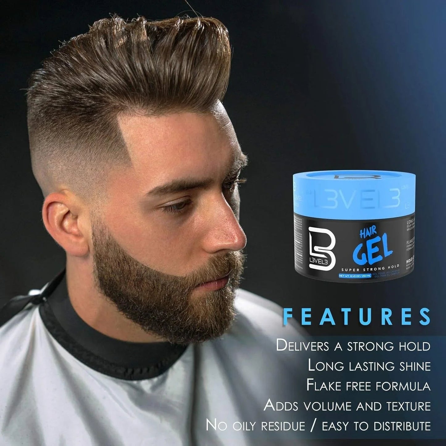 L3VEL3 Hair Styling Gel 1000ml / 33.8 oz