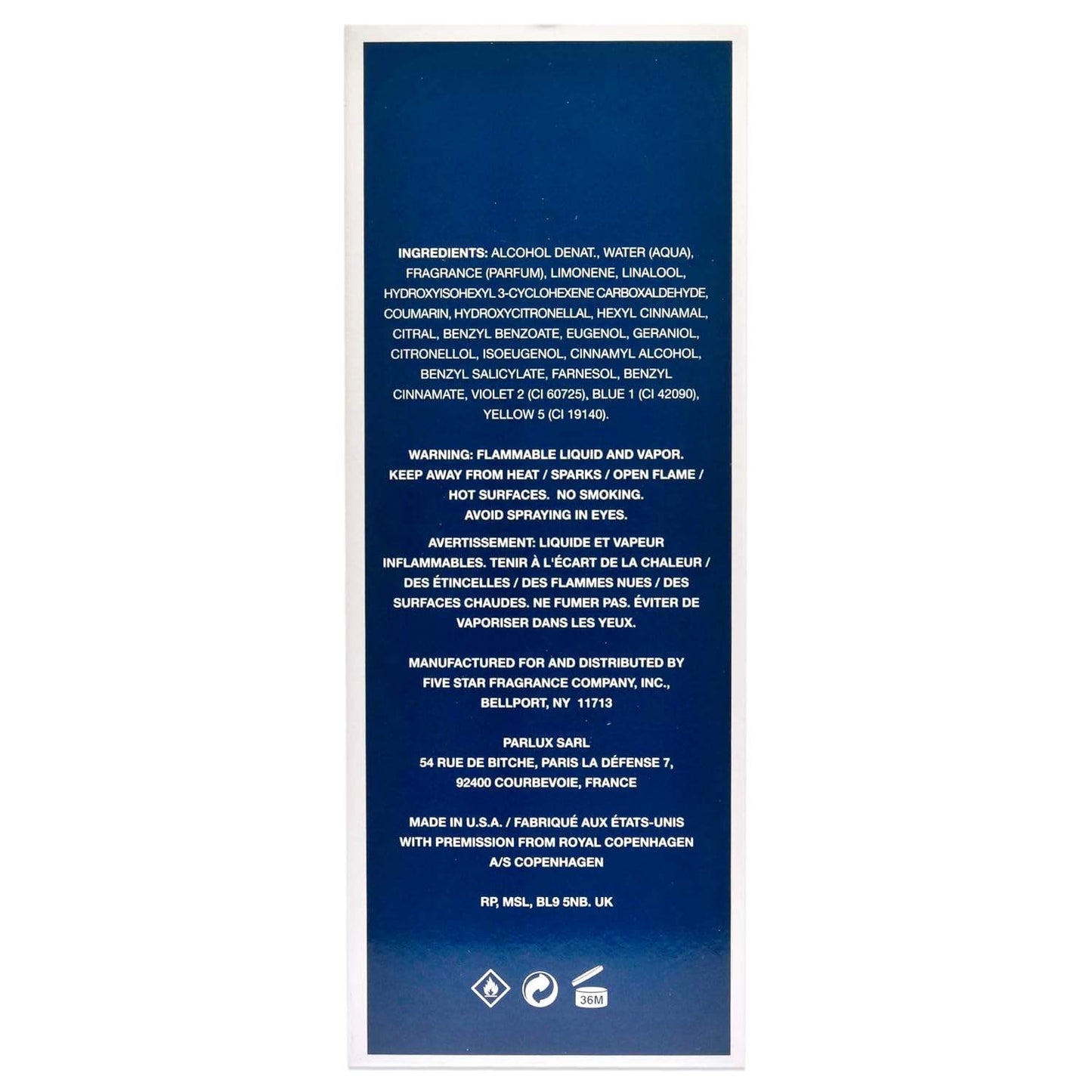 Royal Copenhagen Musk by Royal Copenhagen for Men - 3.4 oz EDC Spray