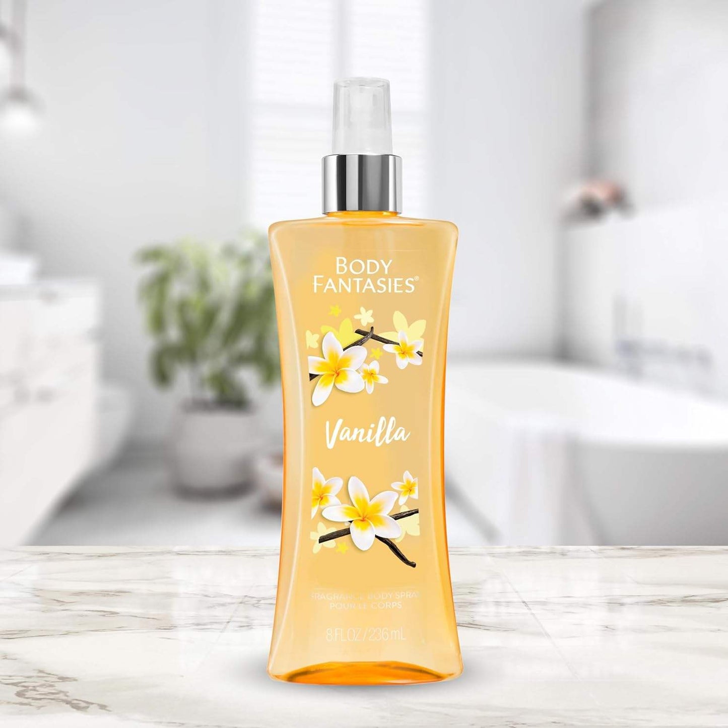 Vanilla Body Spray by Body Fantasies for Women - 8 oz Body Spray - Pack of 6