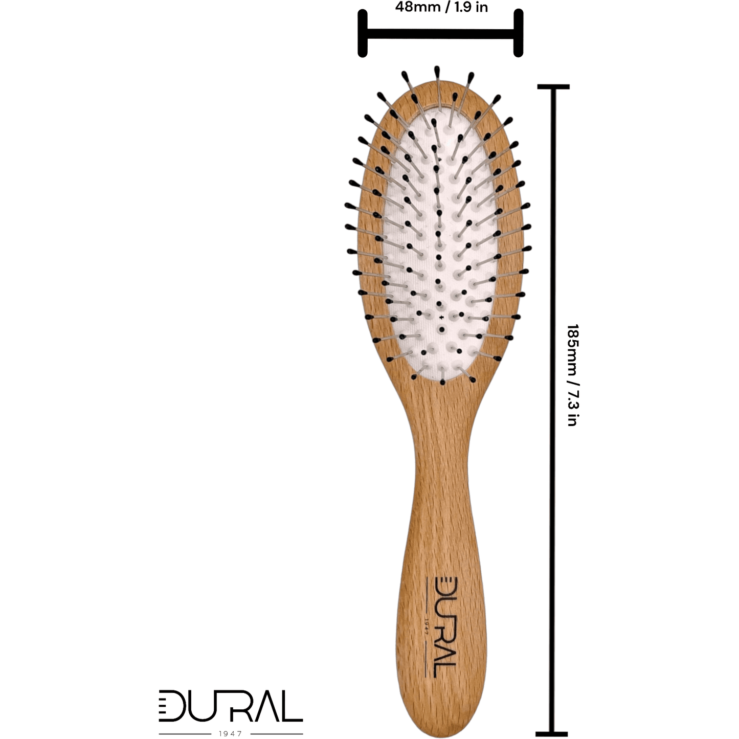 Dural Beech Wood Hair Brush Steel Pins with Ball Tips
