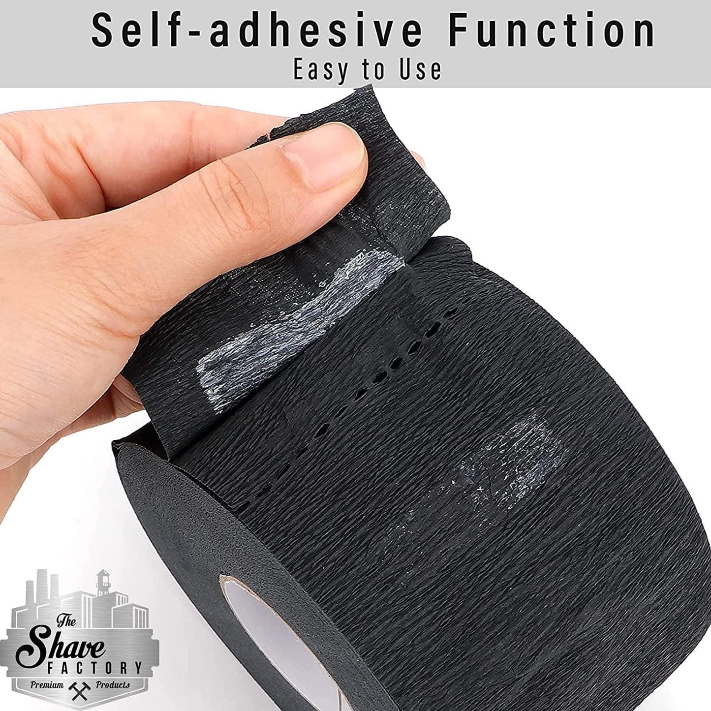 The Shave Factory Neck Strips - Black, 5000 Strips