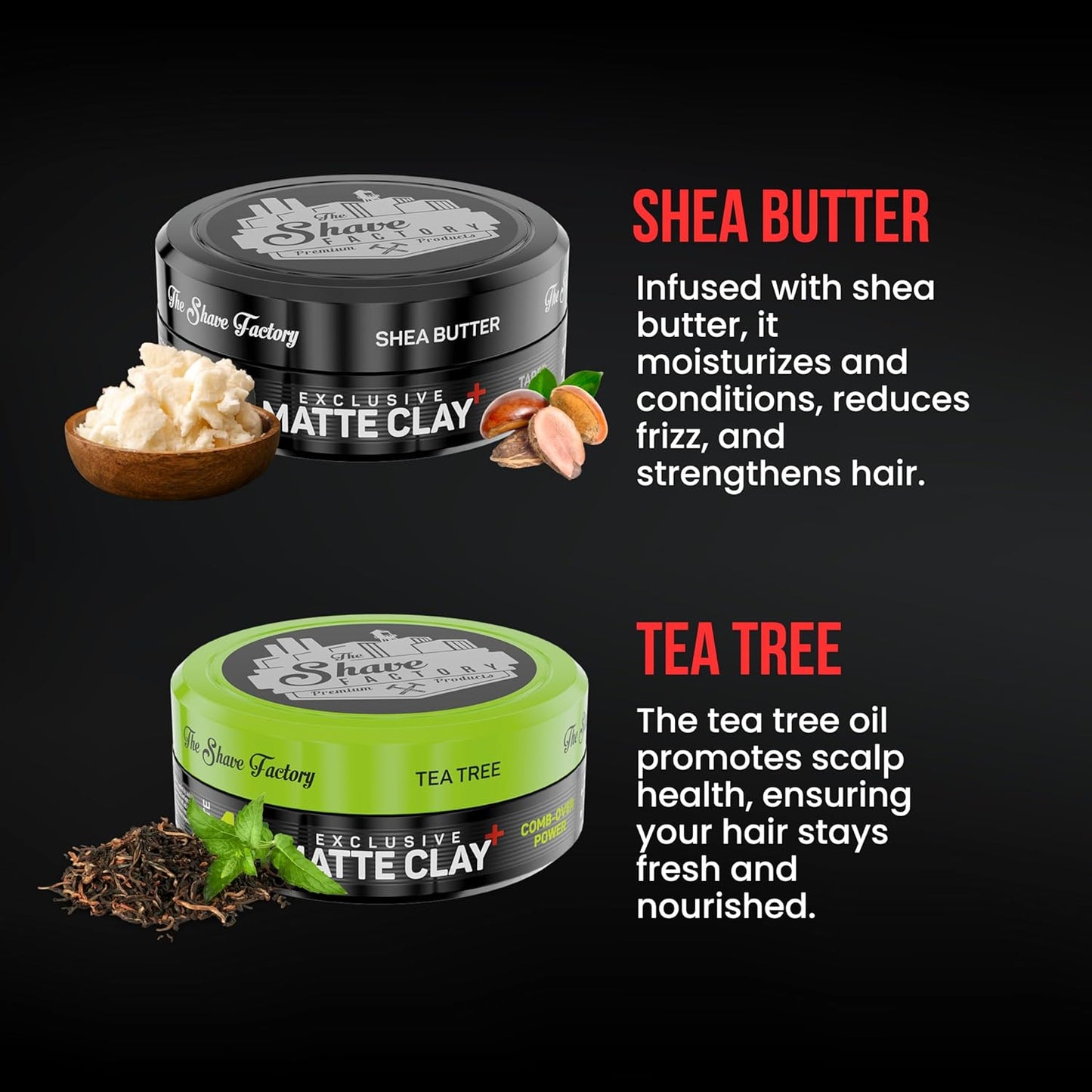 The Shave Factory Exclusive Matte Clay 44 Comb-over Power 5.07 oz - 6 Pack