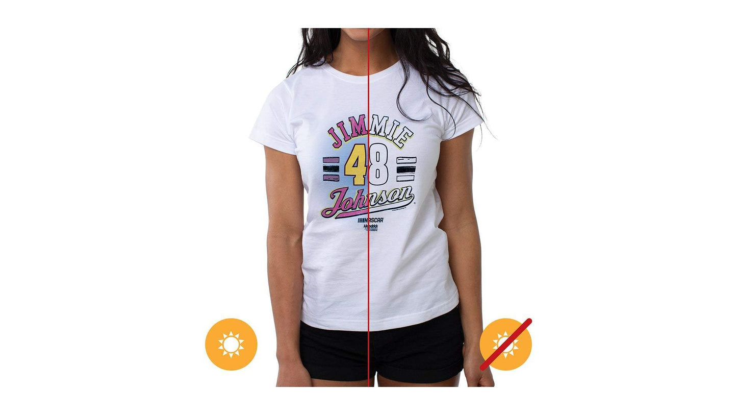 NASCAR Womens Crew Tee - Jimmie Johnson - 8 White by DelSol for Women - 1 Pc T-Shirt (L)