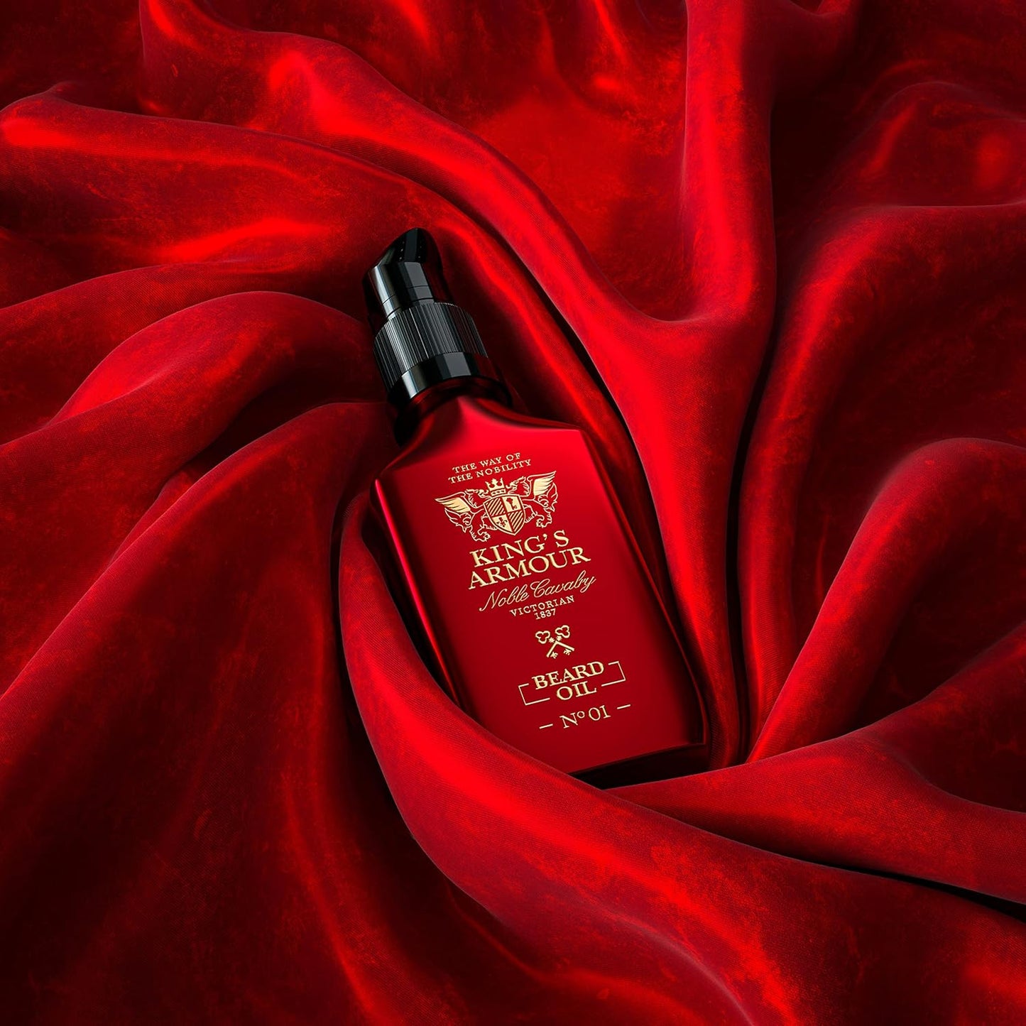 King’s Armour Beard Oil (1.69 oz) – Softens, Strengthens, Grows and Grooms – Unique Oils of Jojoba, Argan, and Sweet Almond – Refreshes All Day Long with Its Magical Scent