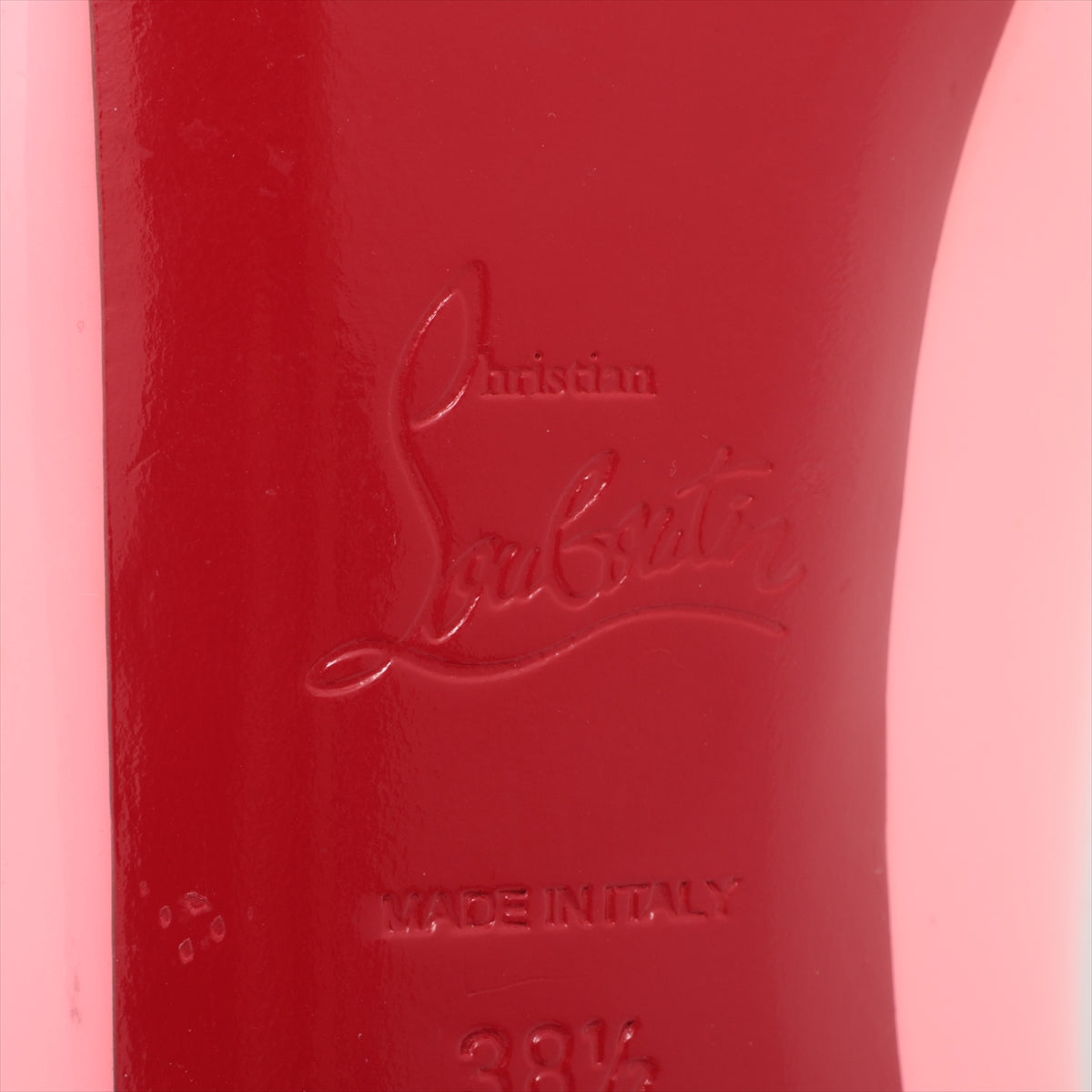 Christian Louboutin Patent Leather Open-toe Pump Pink