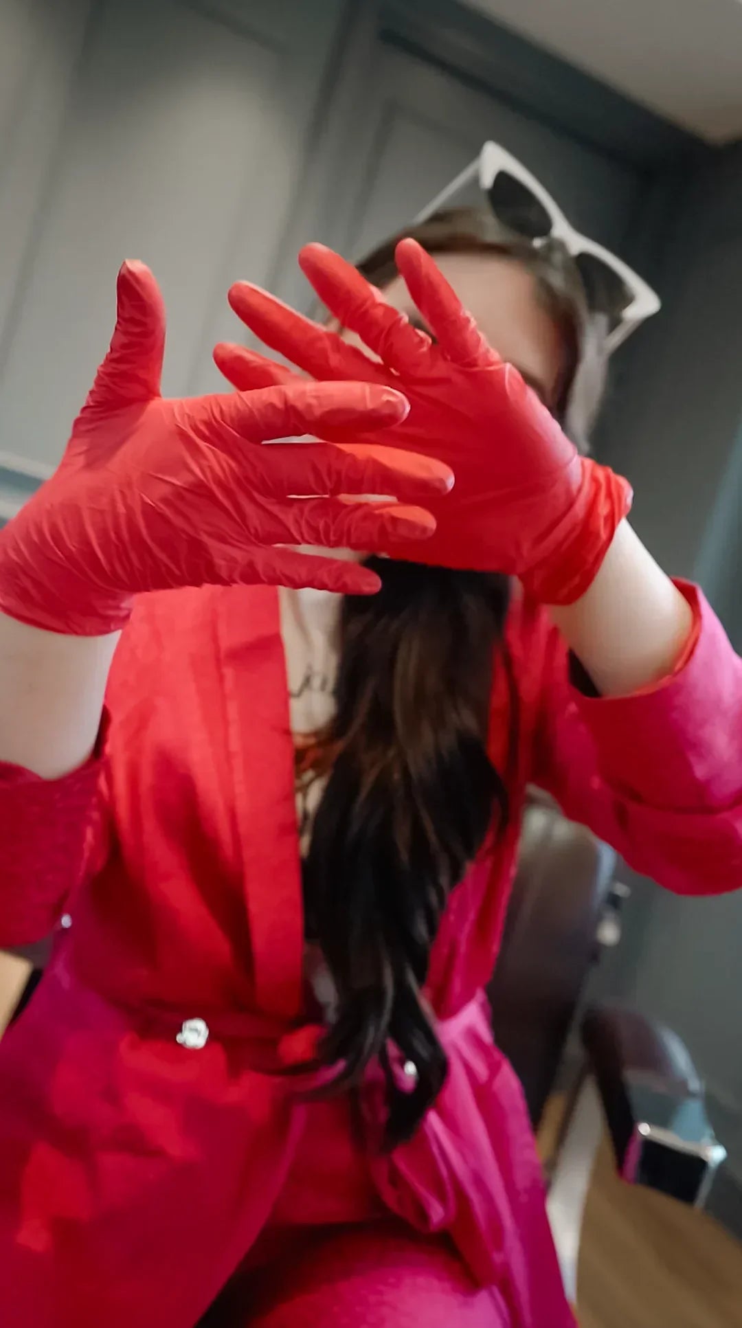 L3VEL3 Nitrile Gloves (100ct) - Red Xlarge X-Large