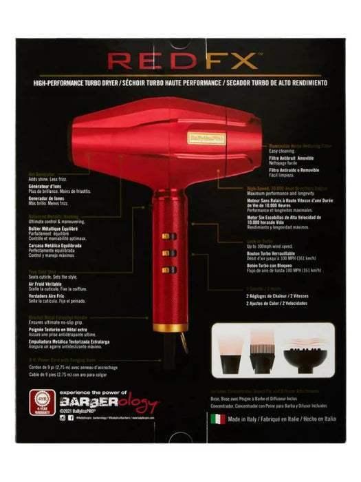 BaByliss Pro Influencer Collection RedFX Dryer