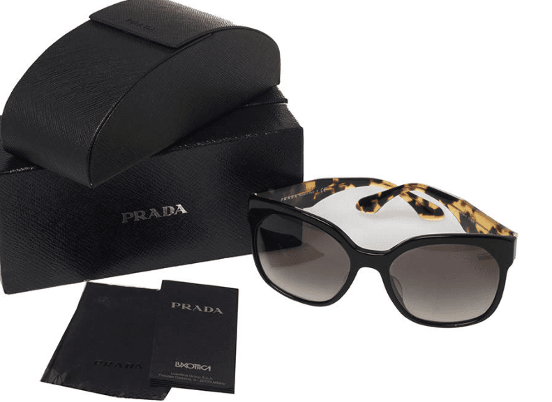 Prada SPR 10R 1AB-0A7 - Black Havana-Grey Shaded by Prada for Women - 57-19-140 mm Sunglasses
