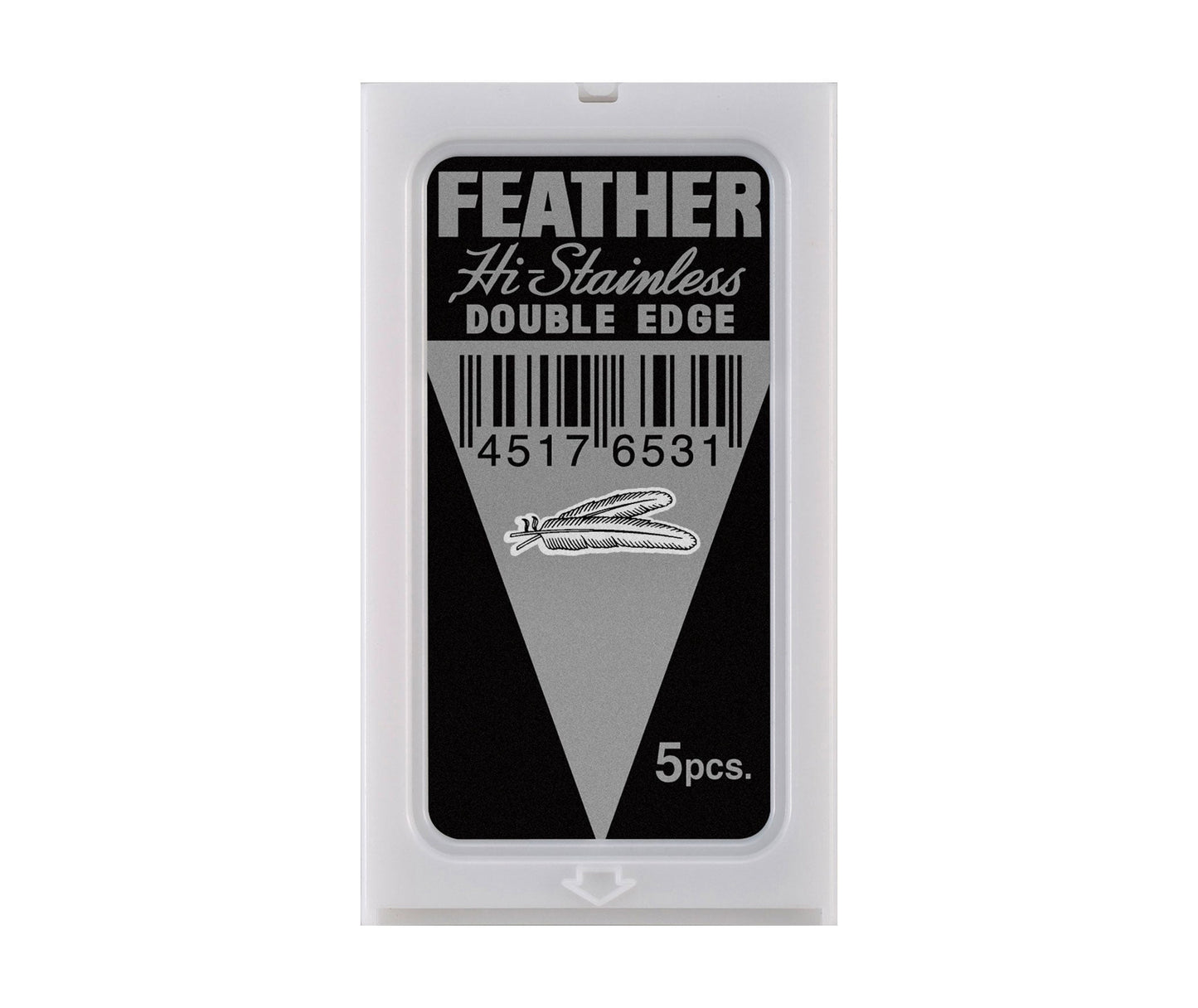 Feather Hi Stainless Double Edge Blades, 5 Count