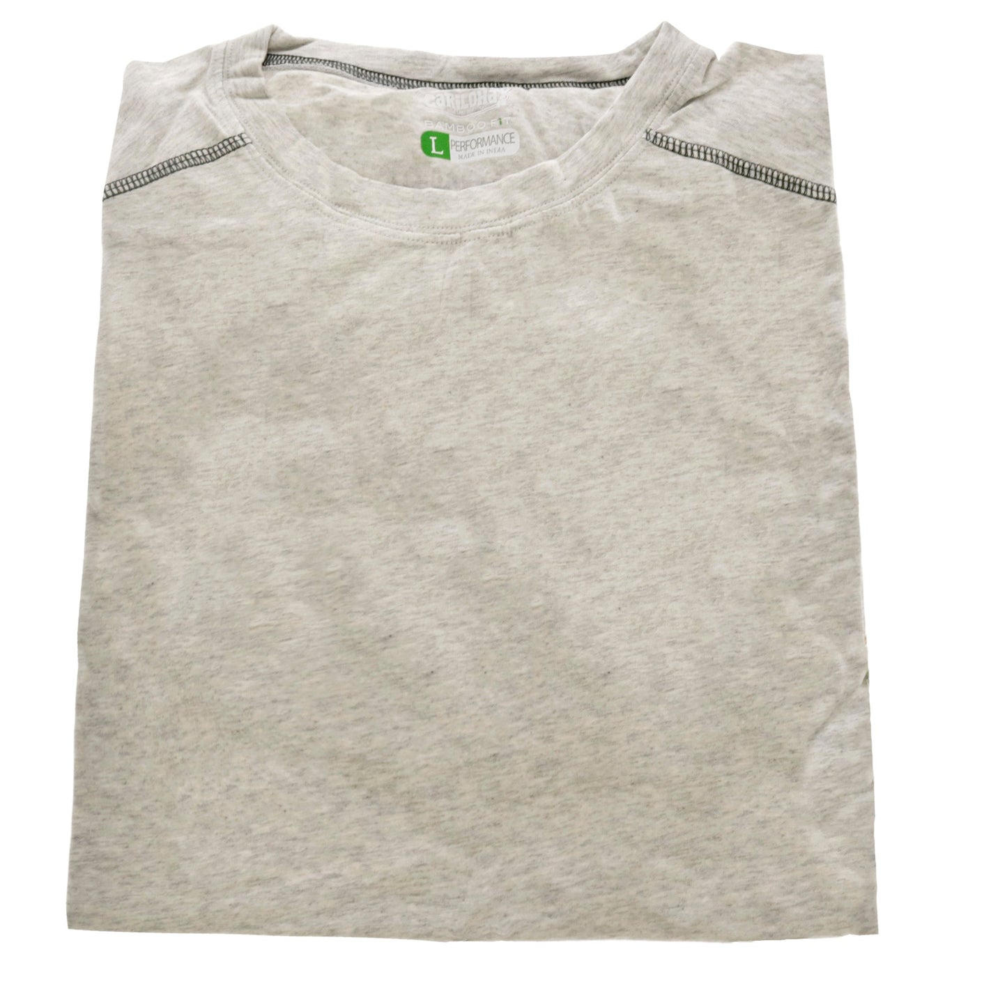 Bamboo Performance Crew T-Shirt - Light Heather Gray by Cariloha for Men - 1 Pc T-Shirt (L)