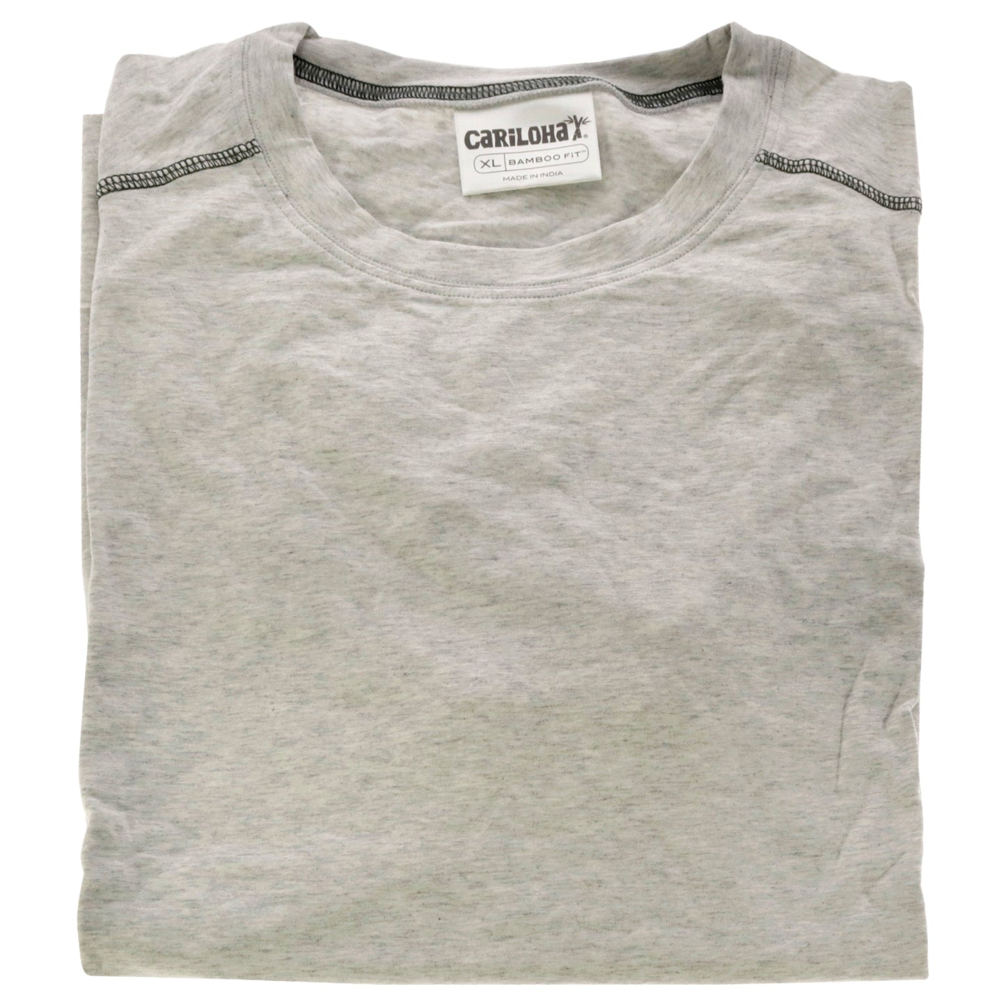 Bamboo Performance Crew T-Shirt - Light Heather Gray by Cariloha for Men - 1 Pc T-Shirt (XL)
