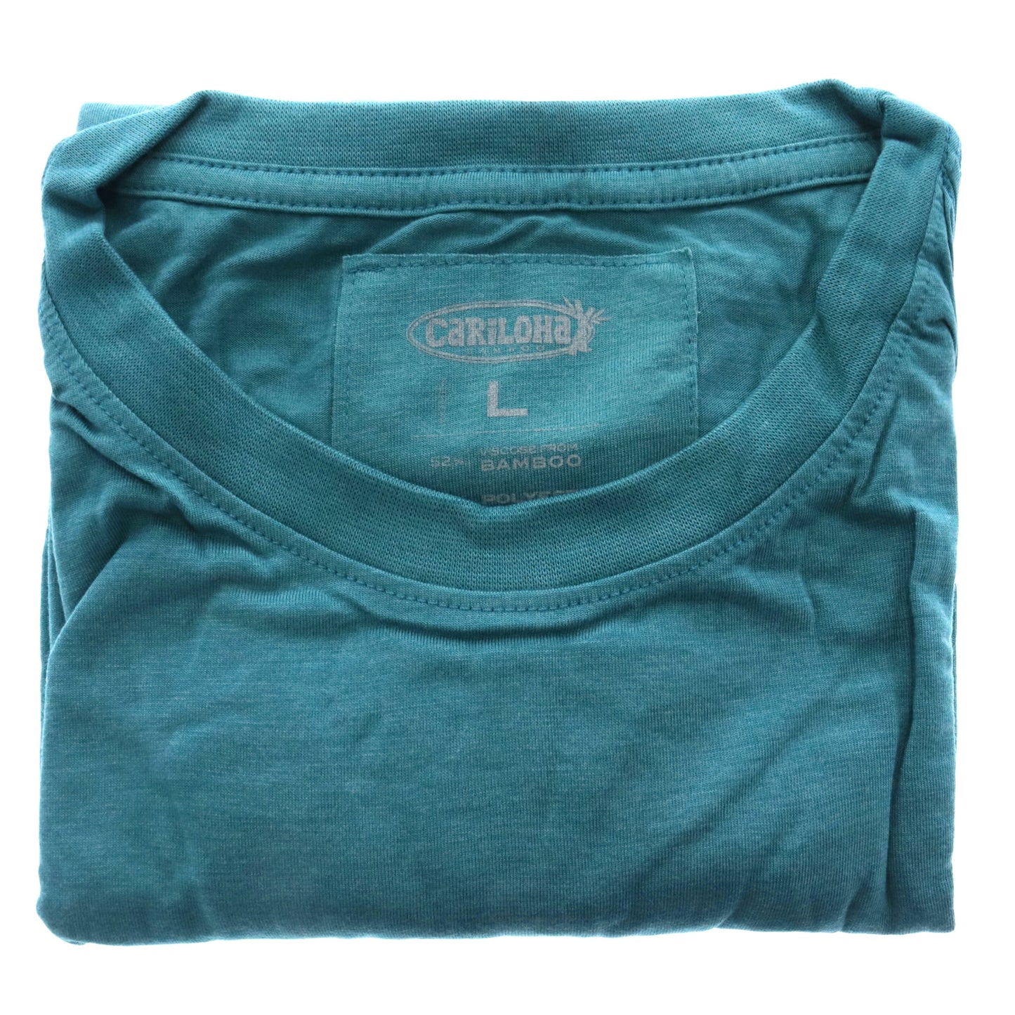 Bamboo Crew Tee - Tropical Teal Heather by Cariloha for Women - 1 Pc T-Shirt (L)