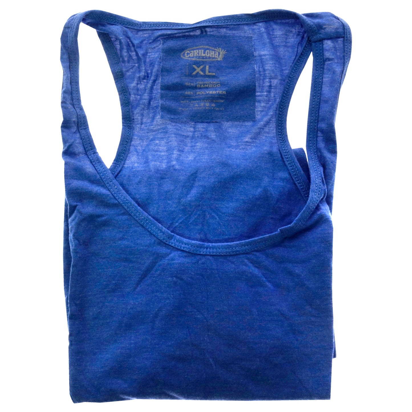 Bamboo Racer Tank - Reef Blue Heather by Cariloha for Women - 1 Pc Tank Top (XL)