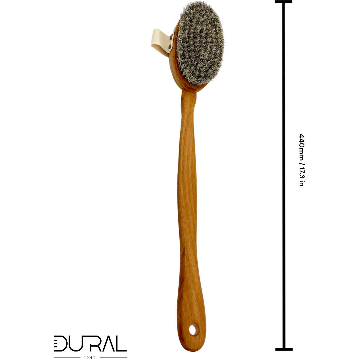 Dural Steamed beech wood bath brush with horse hair / sisal bristles