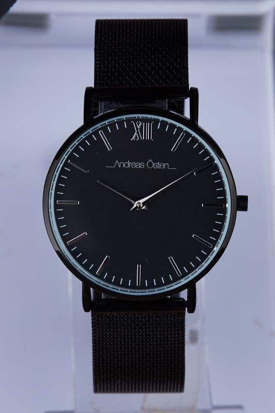 AO-134 Distrig - Black Stainless Steel Mesh Bracelet Watch by Andreas Osten for Women - 1 Pc Watch