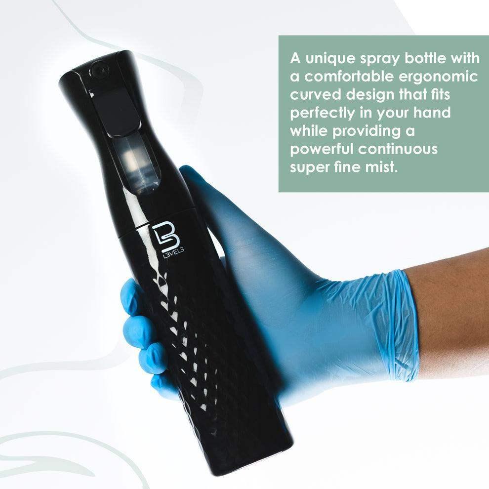 Level3 LV3 - BEVELED SPRAY BOTTLE (WHITE/CLEAR) - BarberSets