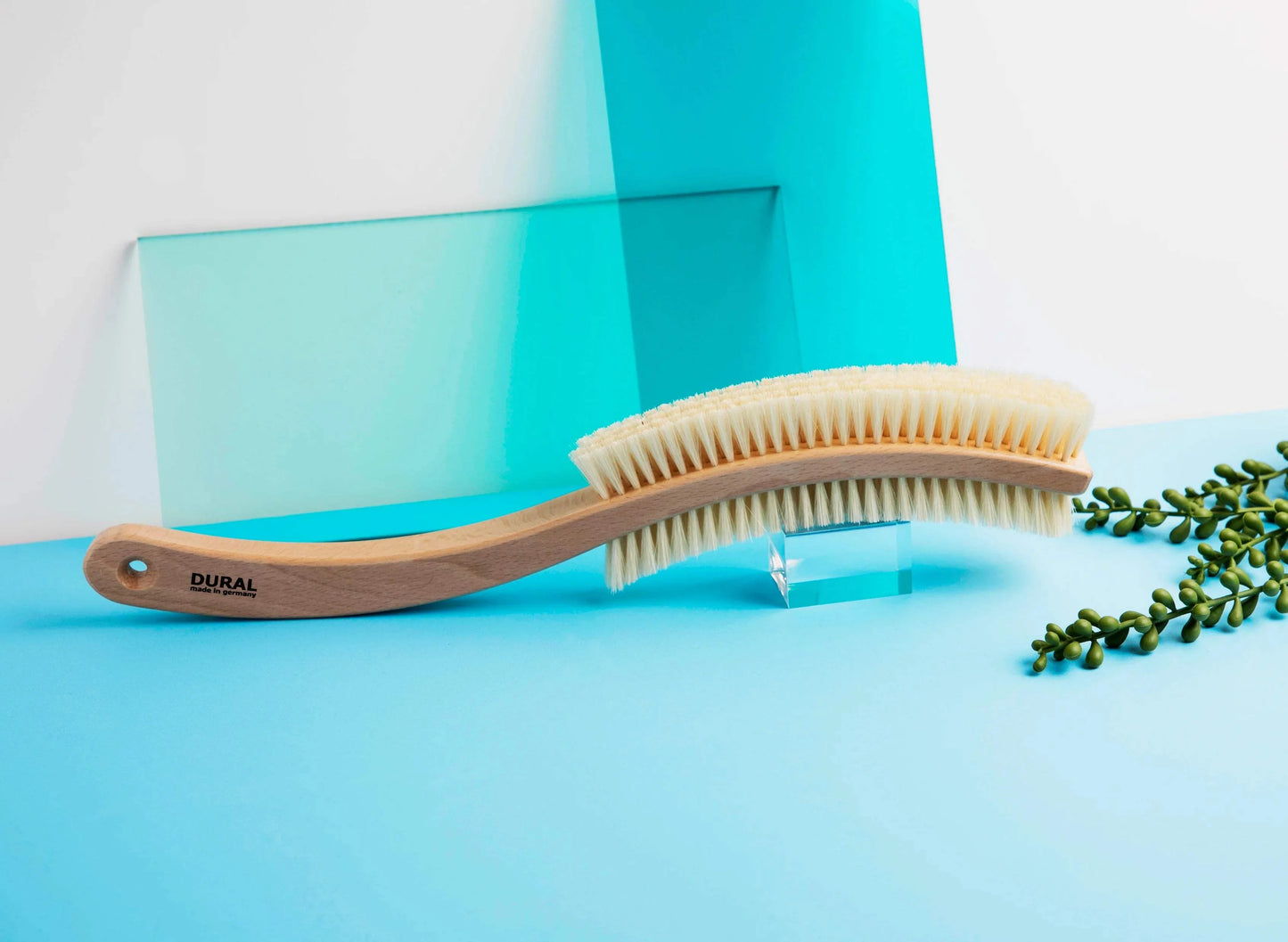 Dural Allo Bath Brush For Dry Massage Pure Natural Bristles Lacquered Beech Wood