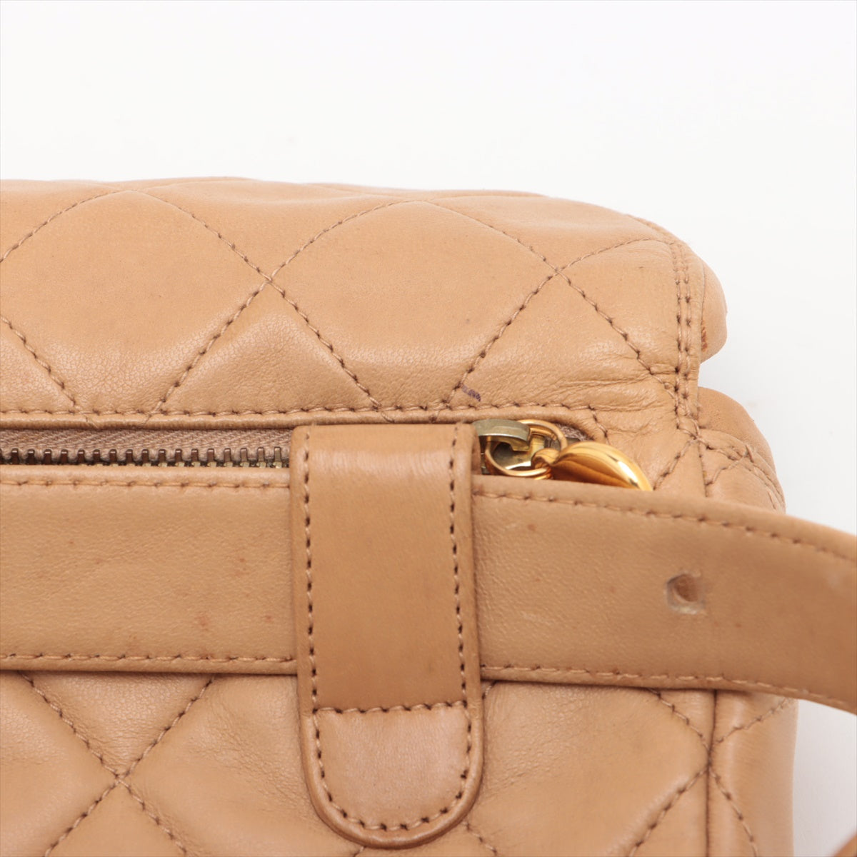 Chanel Matelasse Lambskin Waist Bum Bag Beige