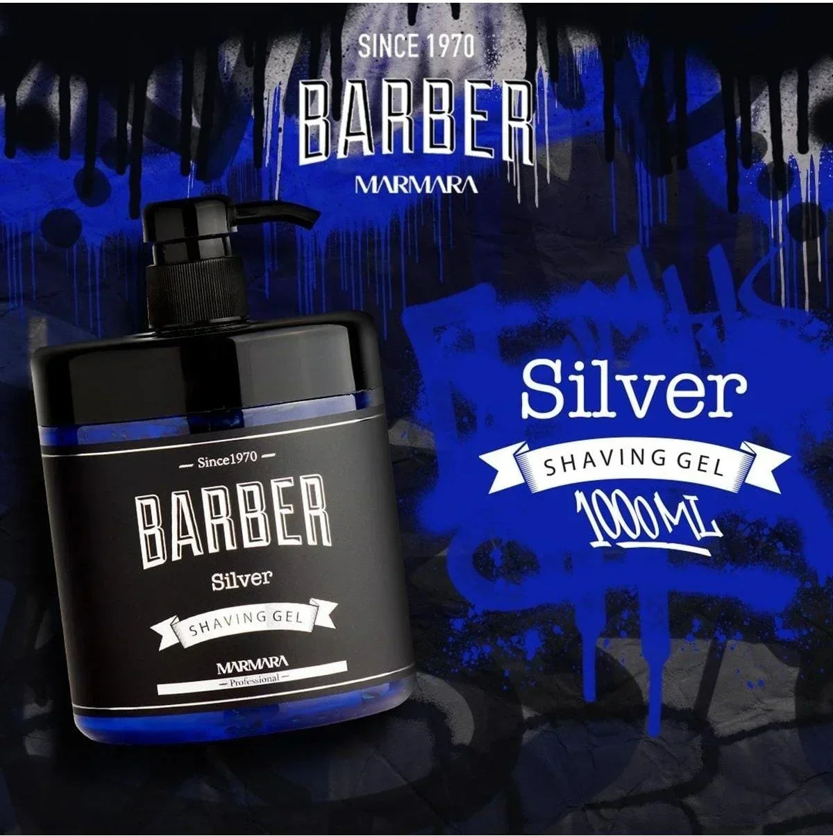 Marmara Barber Silver Shave Gel 1000ml / 33.8 oz Multipack